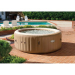 Intex Pure Spa Bubble Massage Πισίνα PVC Φουσκωτή Υδρομασάζ 196x196εκ. (4 ατόμων)